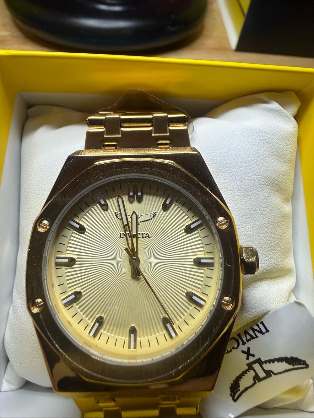 Invicta Gold-Tone Men's Bracelet Watch with Sunburst Dial